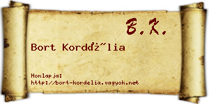 Bort Kordélia névjegykártya